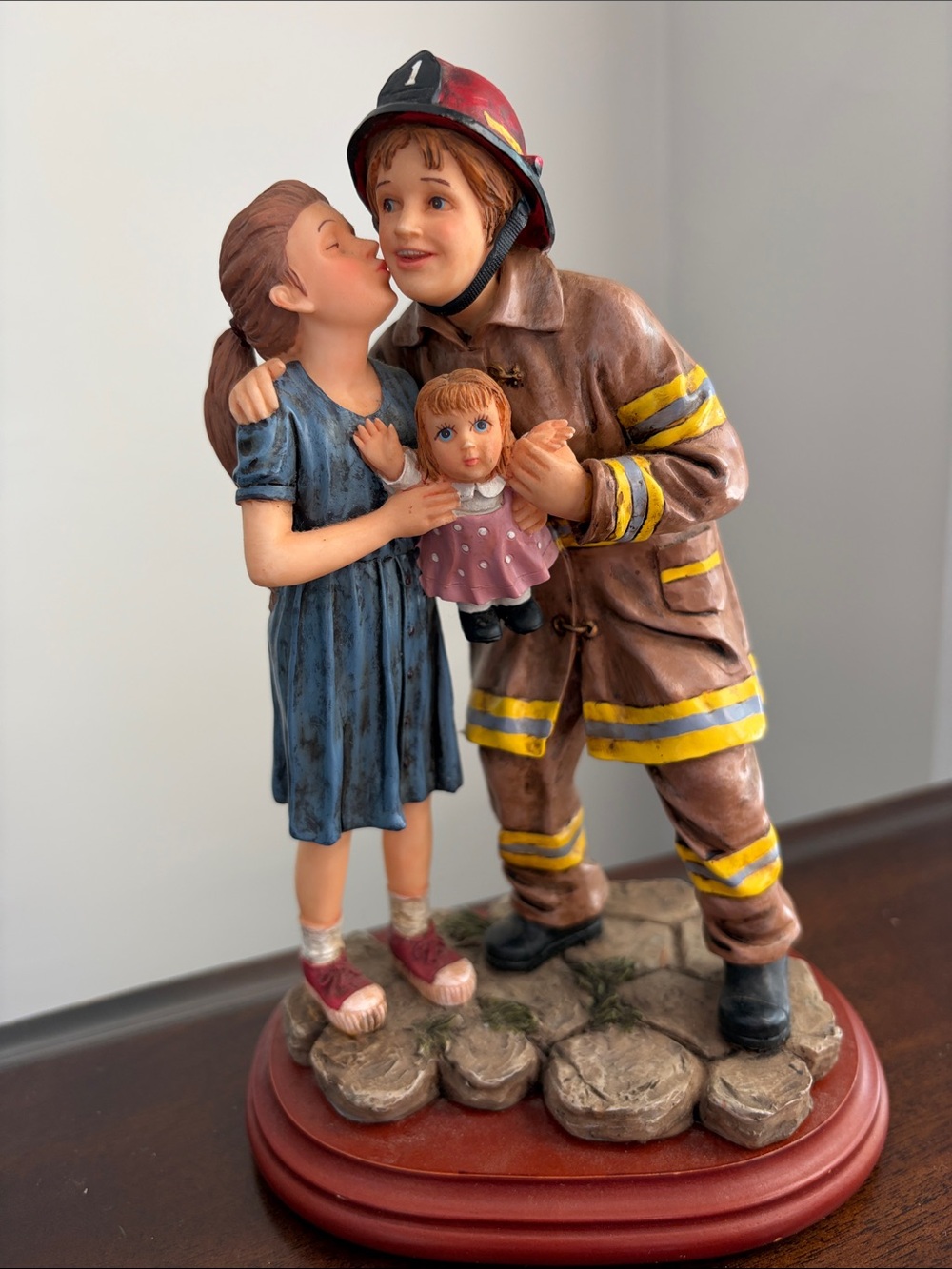 “Red Hats of Courage” resin figurine by Vanmark. Circa 1998.
